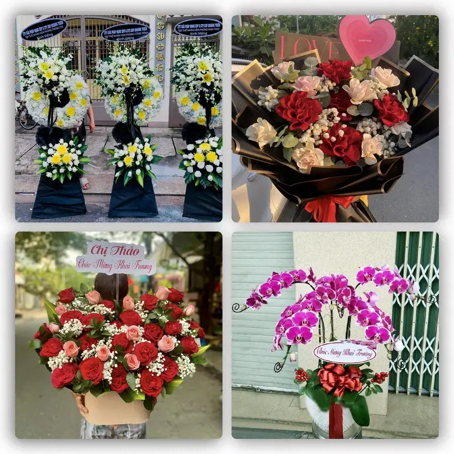 Mẫu hoa tươi tại Tiền Hải