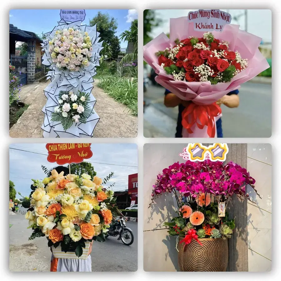Mẫu hoa tươi tại Tiên Long