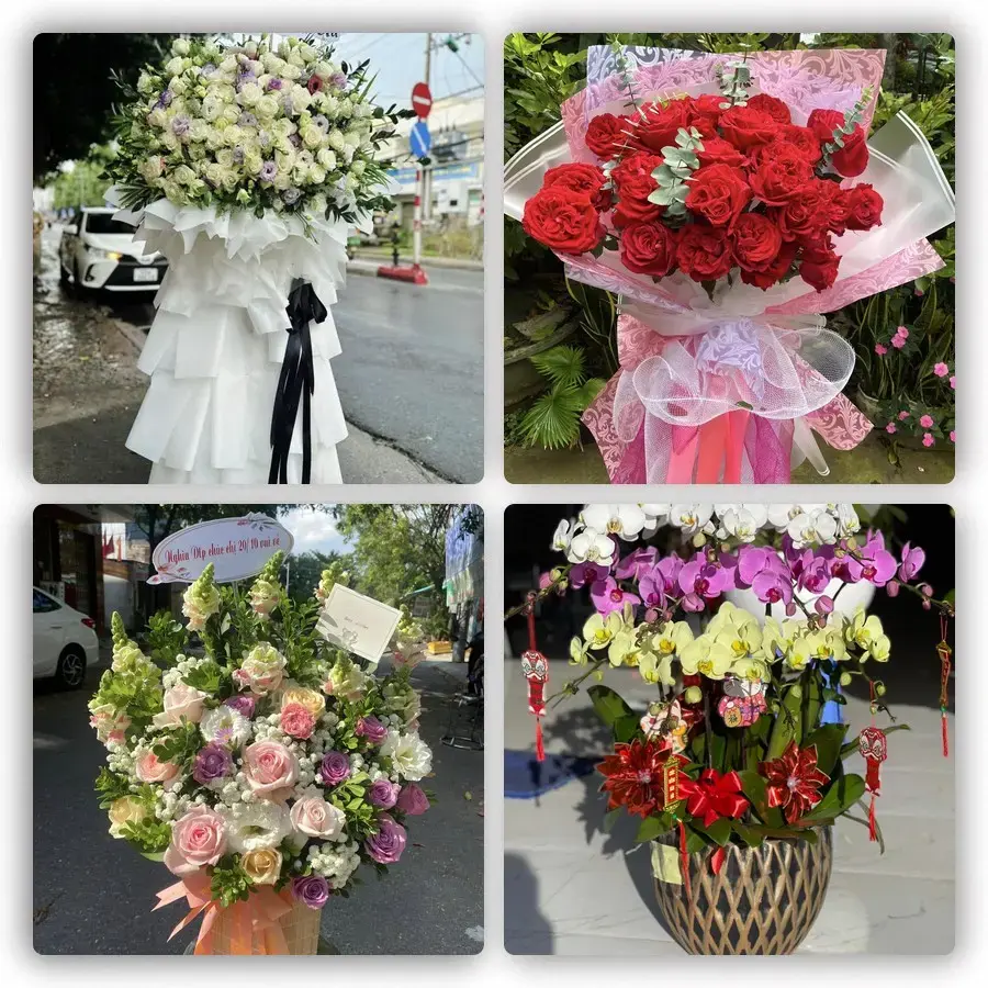Mẫu hoa tươi tại Tĩnh Túc