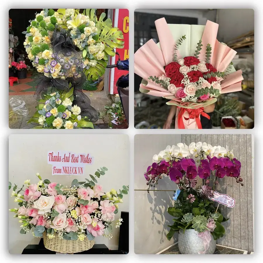 Mẫu hoa tươi tại Trà Ôn