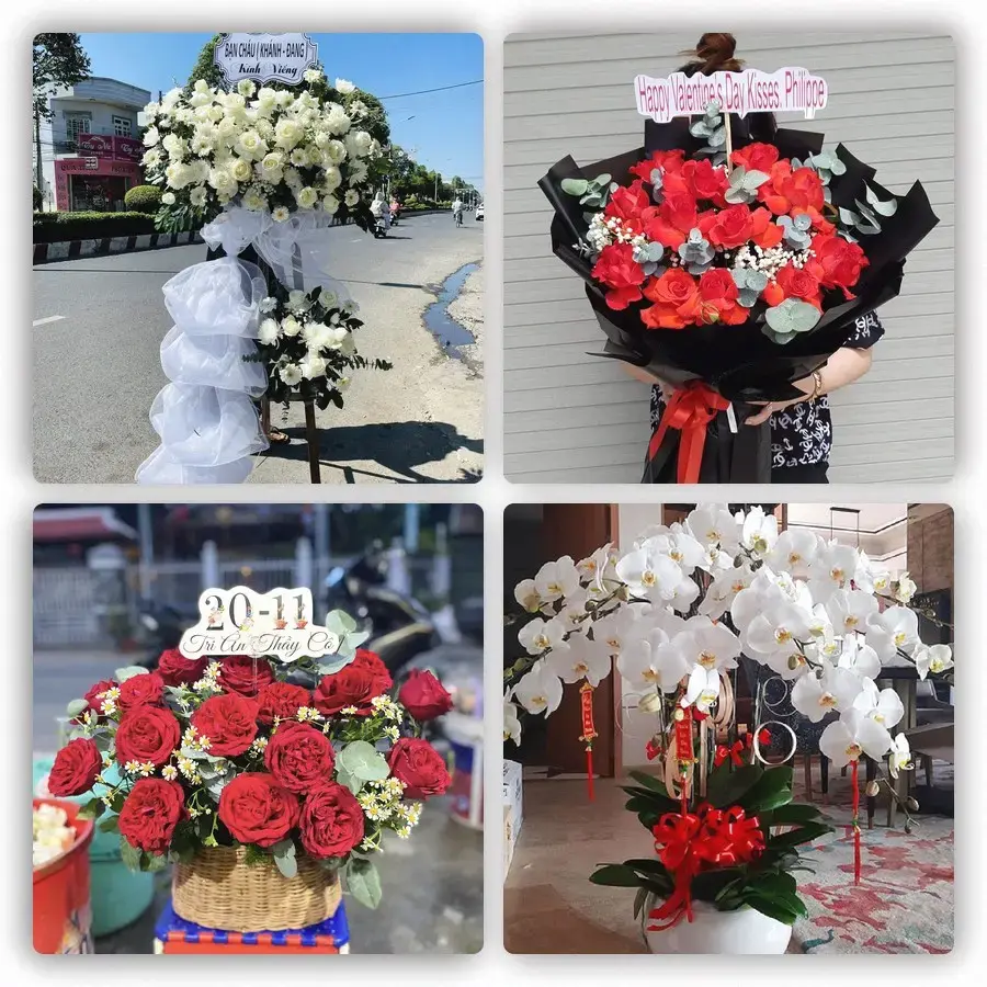 Mẫu hoa tươi tại Trà Ôn