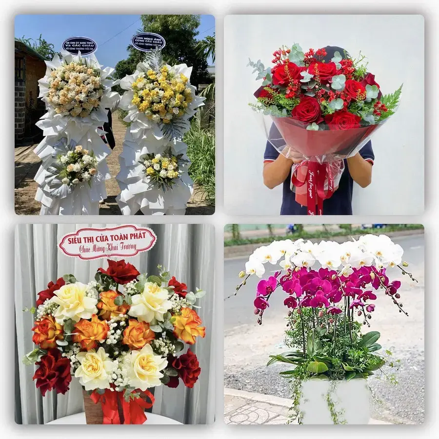Mẫu hoa tươi tại Trạm Tấu