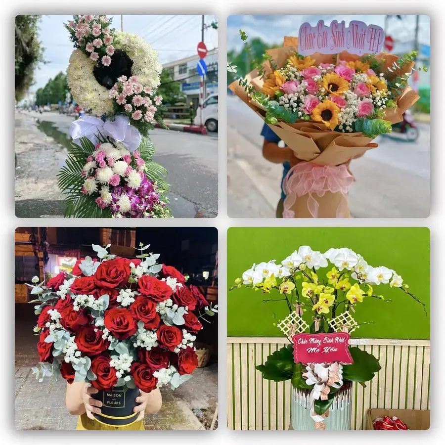 Mẫu hoa tươi tại Tri Tôn