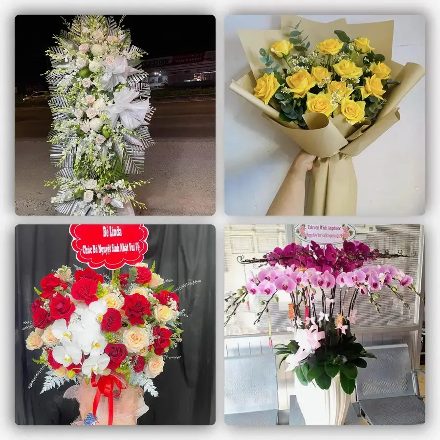 Mẫu hoa tươi tại Trung Hiếu