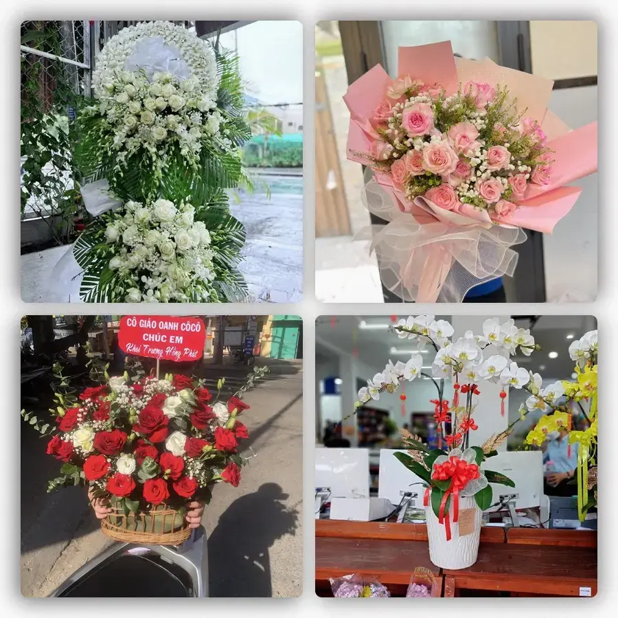 Mẫu hoa tươi tại Trung Thành Tây