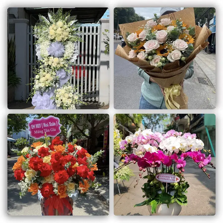 Mẫu hoa tươi tại U Minh