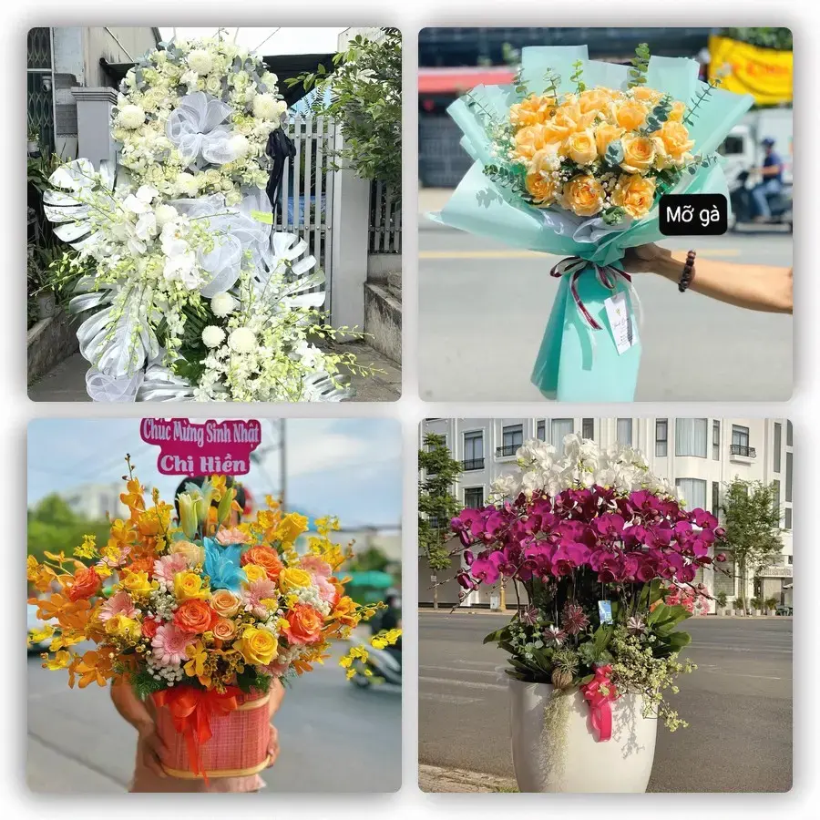 Mẫu hoa tươi tại Uông Bí