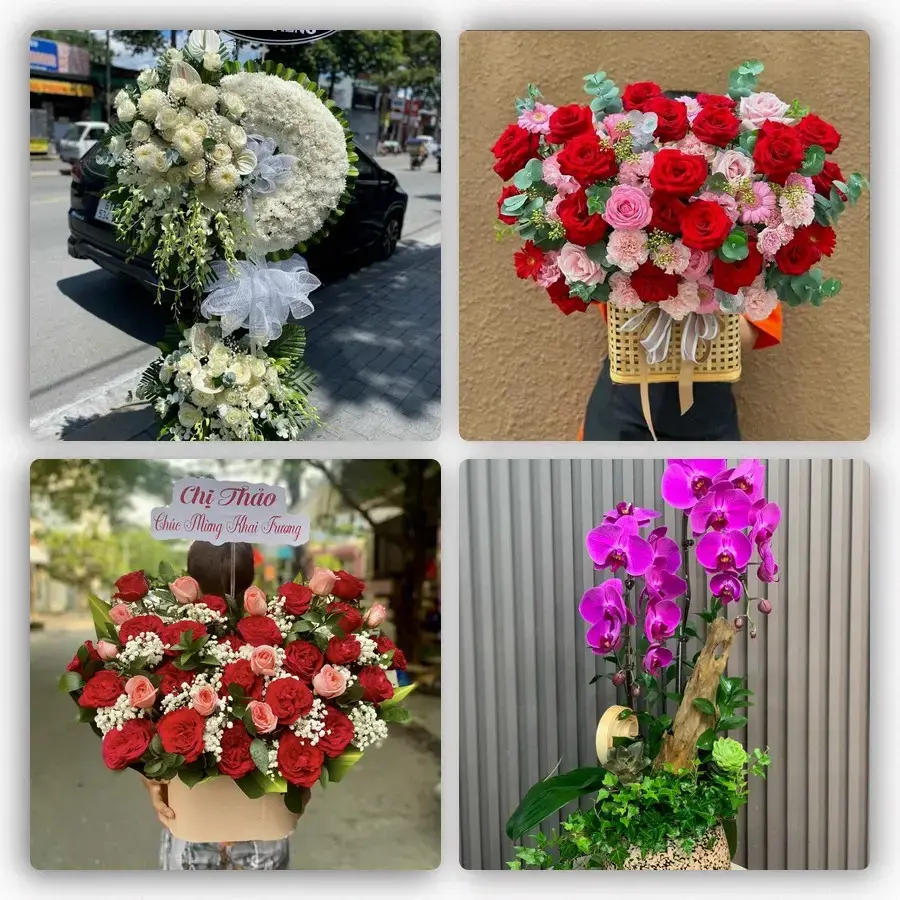 Mẫu hoa tươi tại Văn Giang