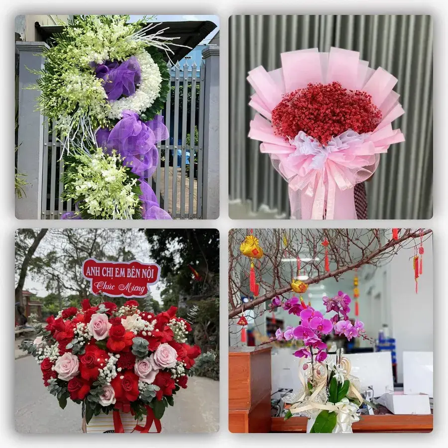 Mẫu hoa tươi tại Vĩnh An