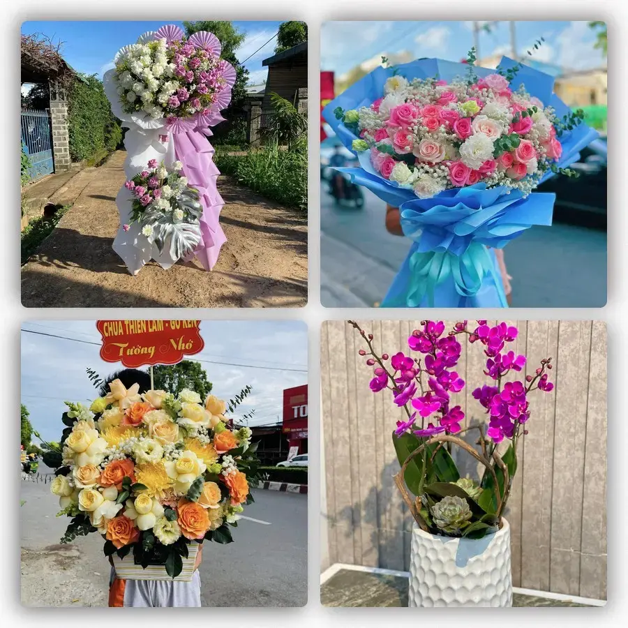 Mẫu hoa tươi tại Vĩnh An