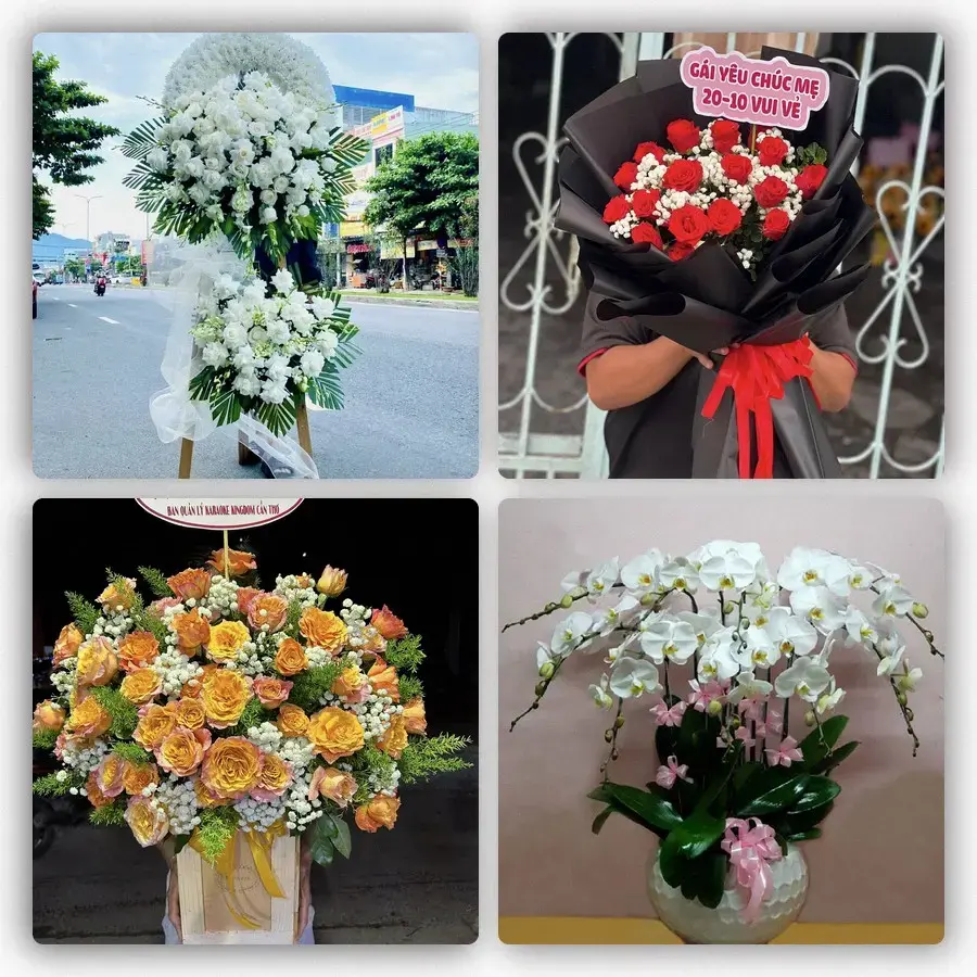 Mẫu hoa tươi tại Vĩnh Châu