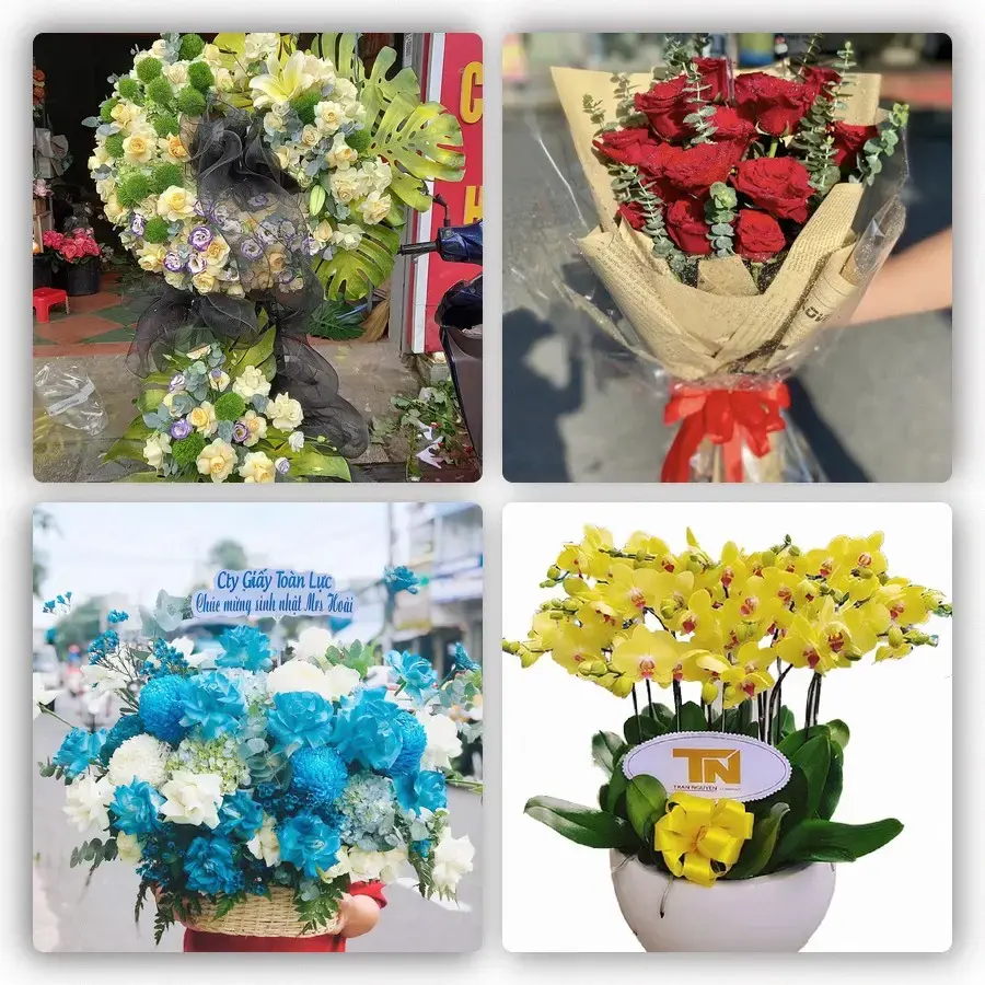 Mẫu hoa tươi tại Vĩnh Hưng