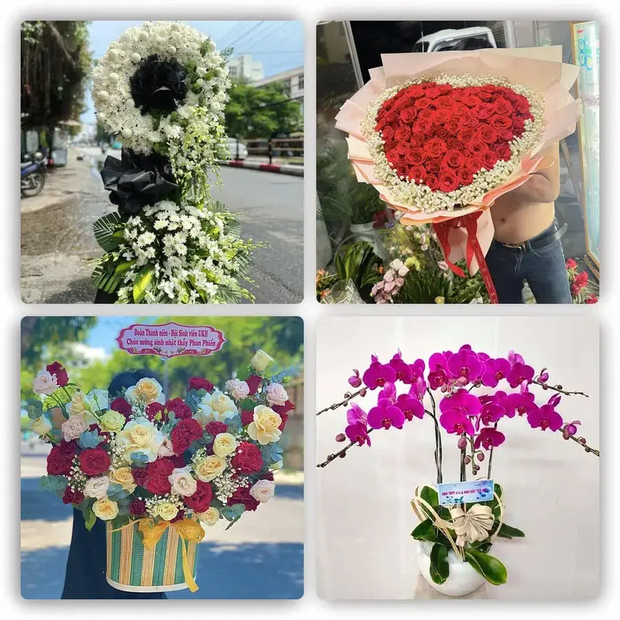 Mẫu hoa tươi tại Vinh Kim