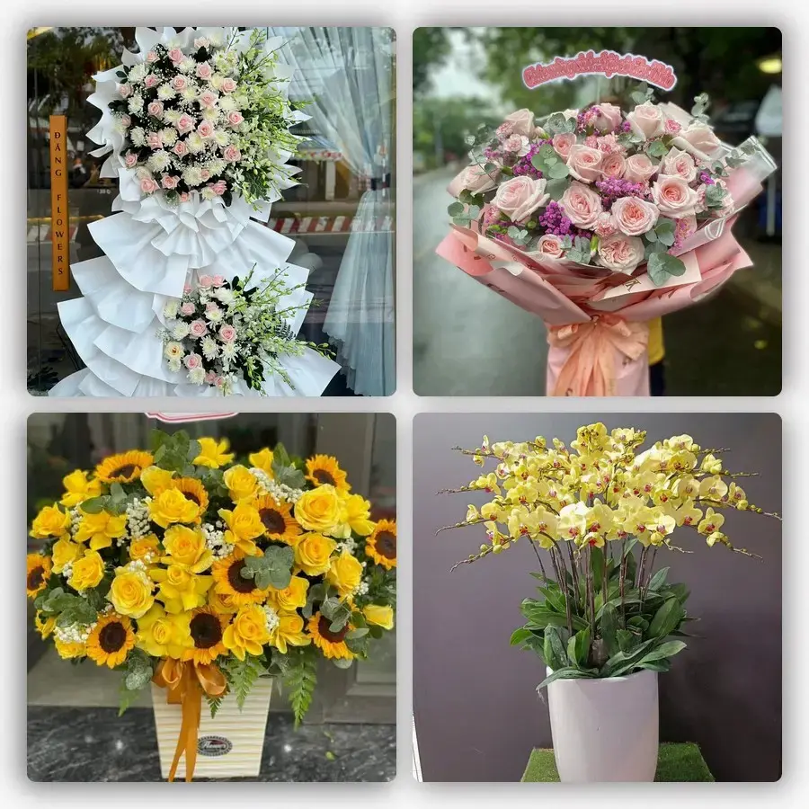 Mẫu hoa tươi tại Vĩnh Thạnh Trung