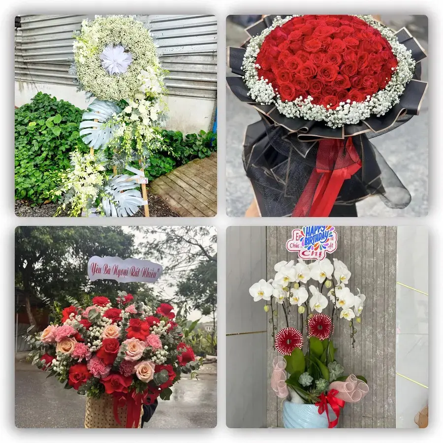 Mẫu hoa tươi tại Vĩnh Thành