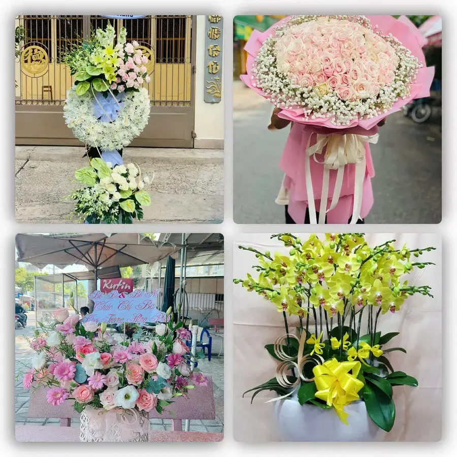 Mẫu hoa tươi tại Vĩnh Thuận