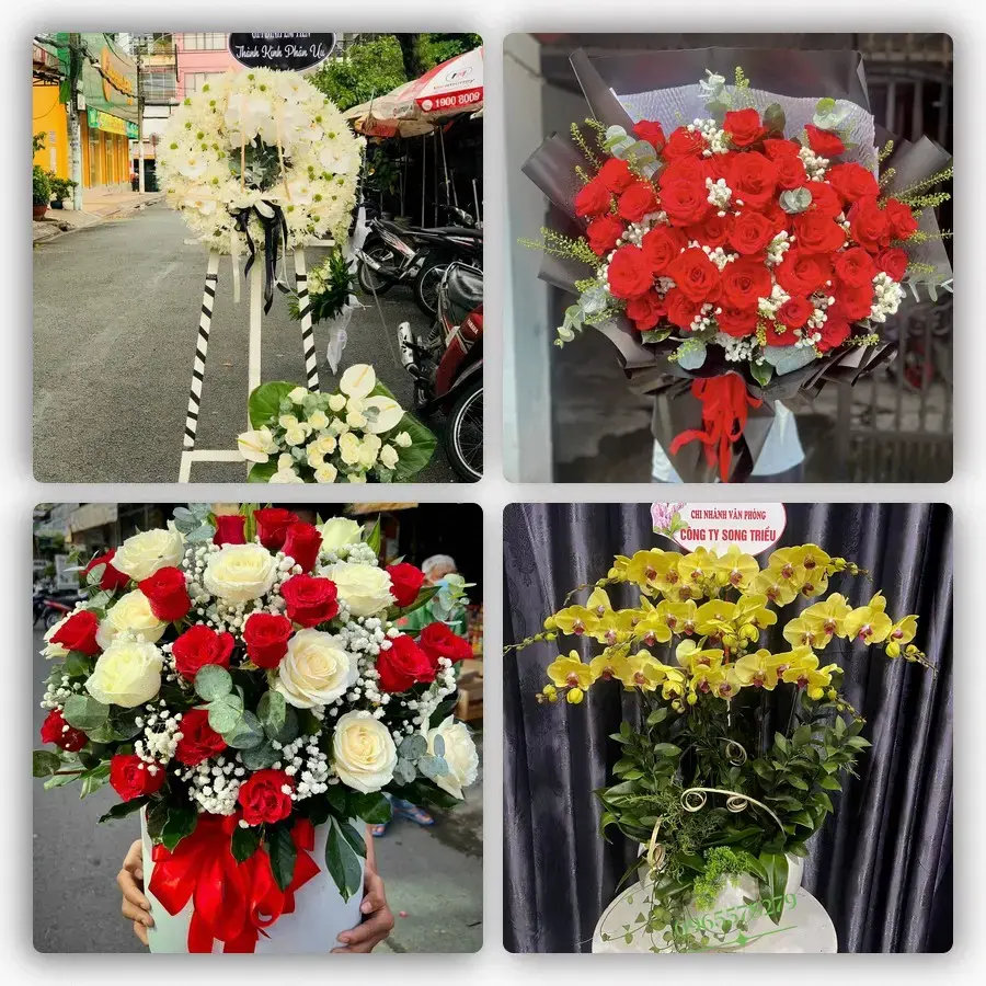 Mẫu hoa tươi tại Vĩnh Viễn