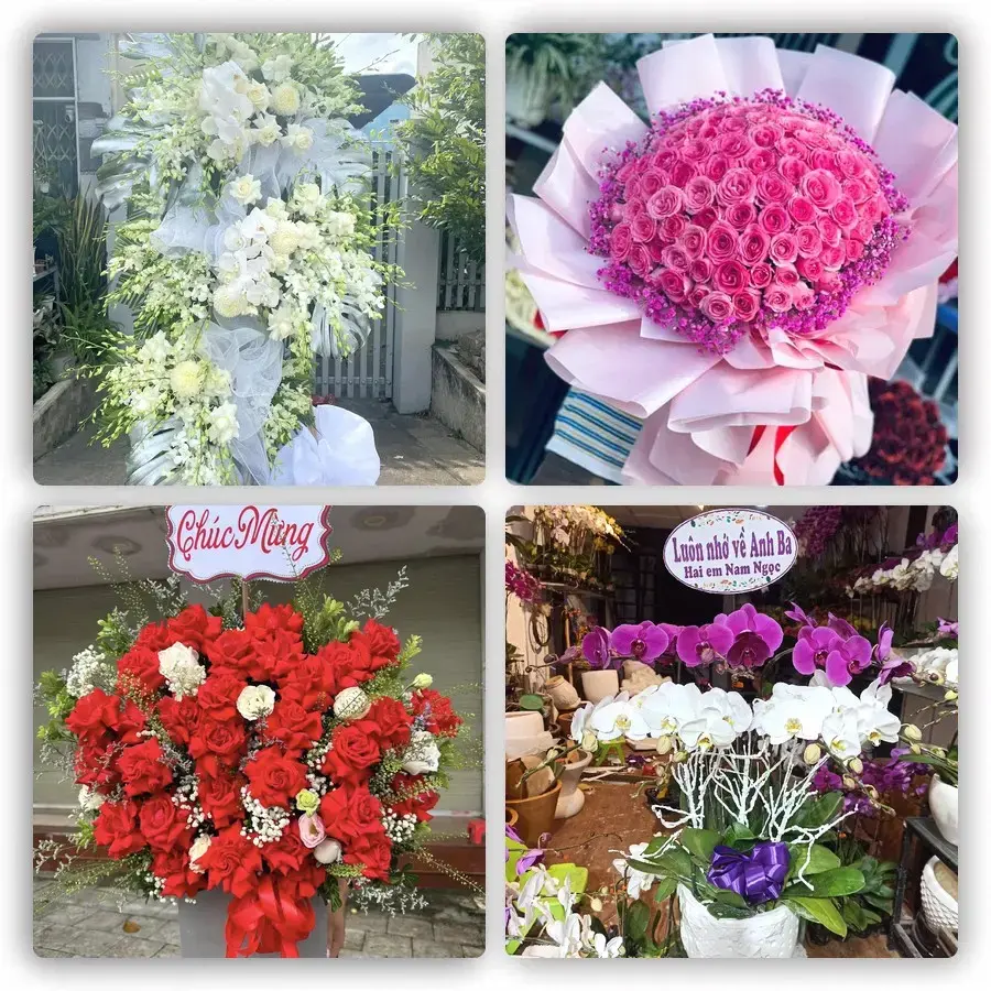 Mẫu hoa tươi tại Vụ Bản