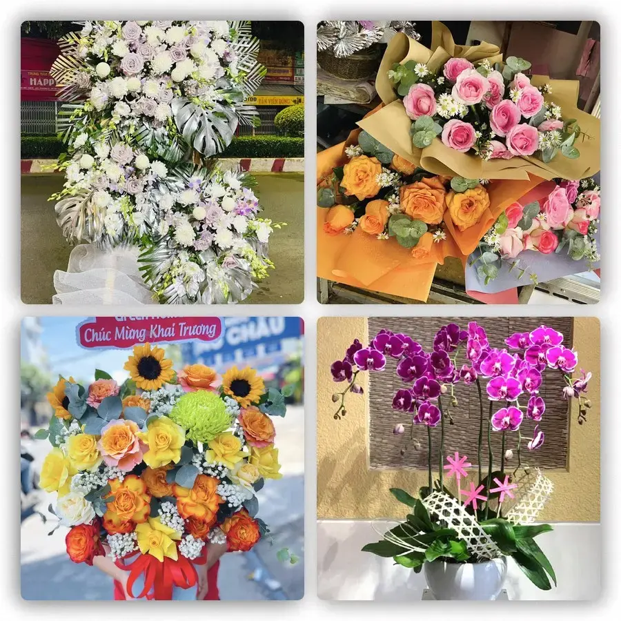 Mẫu hoa tươi tại Vũ Quang