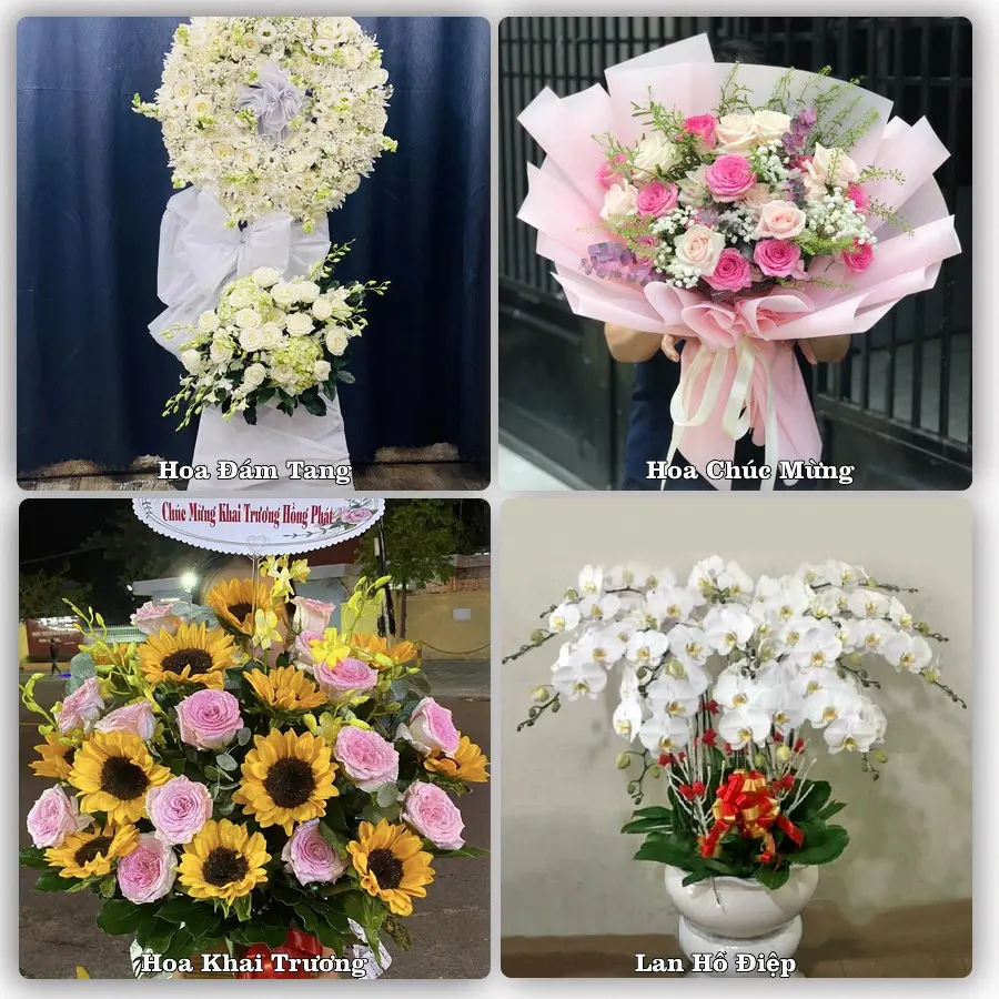 Mẫu hoa phục vụ nhu cầu đặt hoa tại Phường Xuân Hòa, Thành phố Hồ Chí Minh