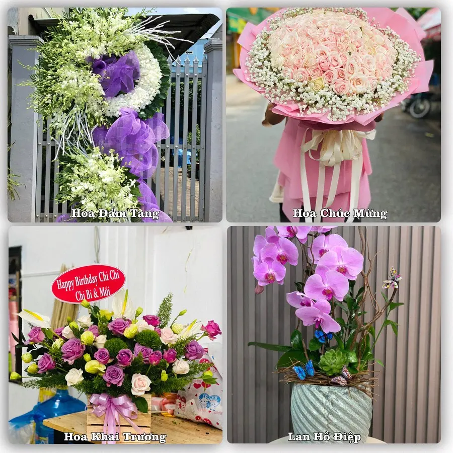 Mẫu hoa tươi dành cho khách đặt hoa tại Sơn Thịnh, Văn Chấn