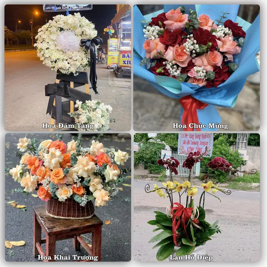 Mẫu hoa tươi dành cho khách đặt hoa tại Tam Đường
