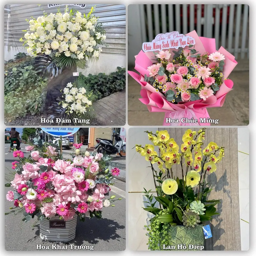 Mẫu hoa tươi dành cho khách đặt hoa tại Tân An, Yên Dũng