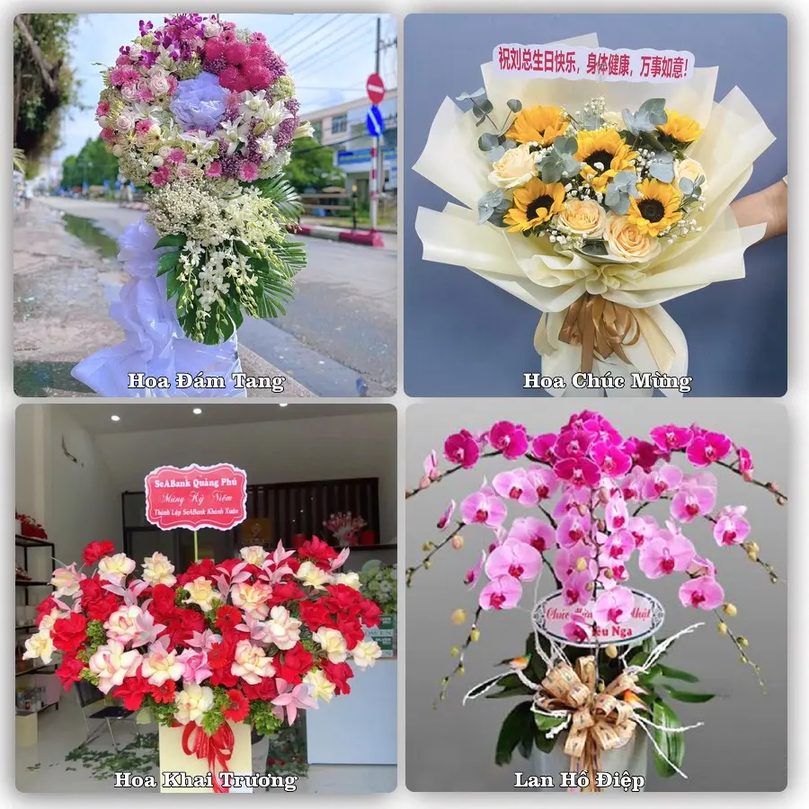 Mẫu hoa tươi dành cho khách đặt hoa tại Tân Phong, Quảng Xương
