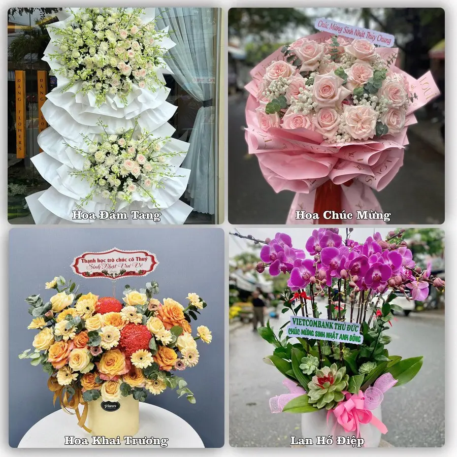 Mẫu hoa tươi dành cho khách đặt hoa tại Thác Bà, Yên Bình