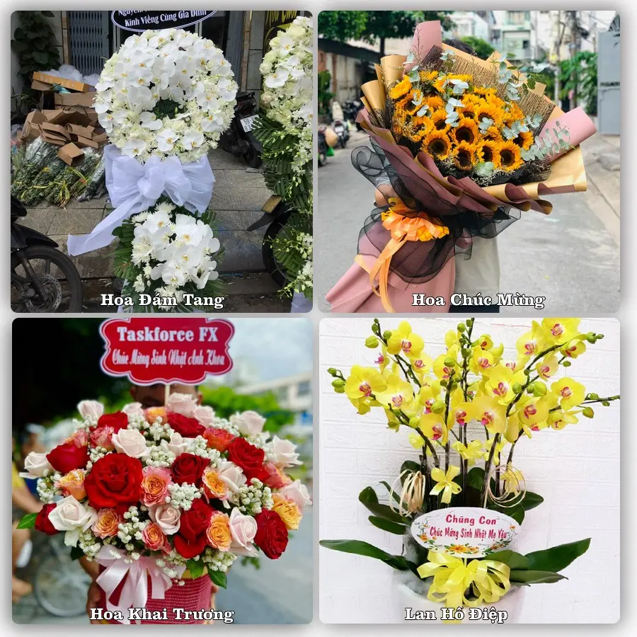 Mẫu hoa tươi dành cho khách đặt hoa tại Than Uyên