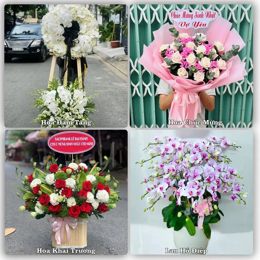 Mẫu hoa tươi dành cho khách đặt hoa tại Thắng, Hiệp Hòa