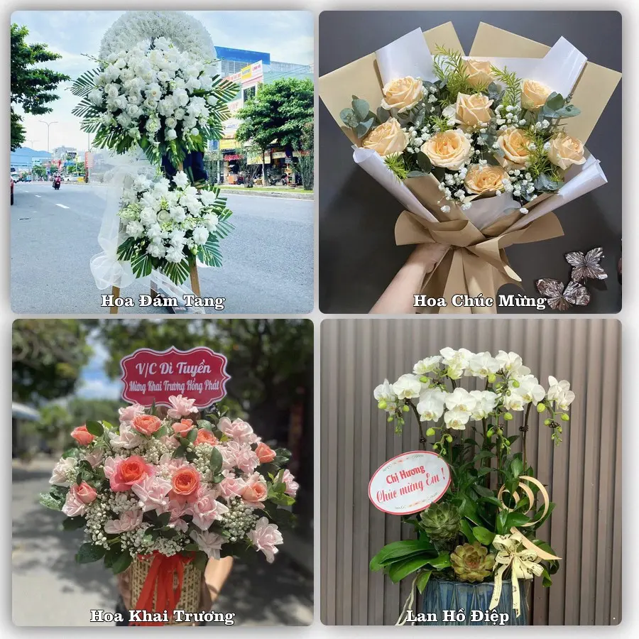 Mẫu hoa tươi dành cho khách đặt hoa tại Thanh Chương