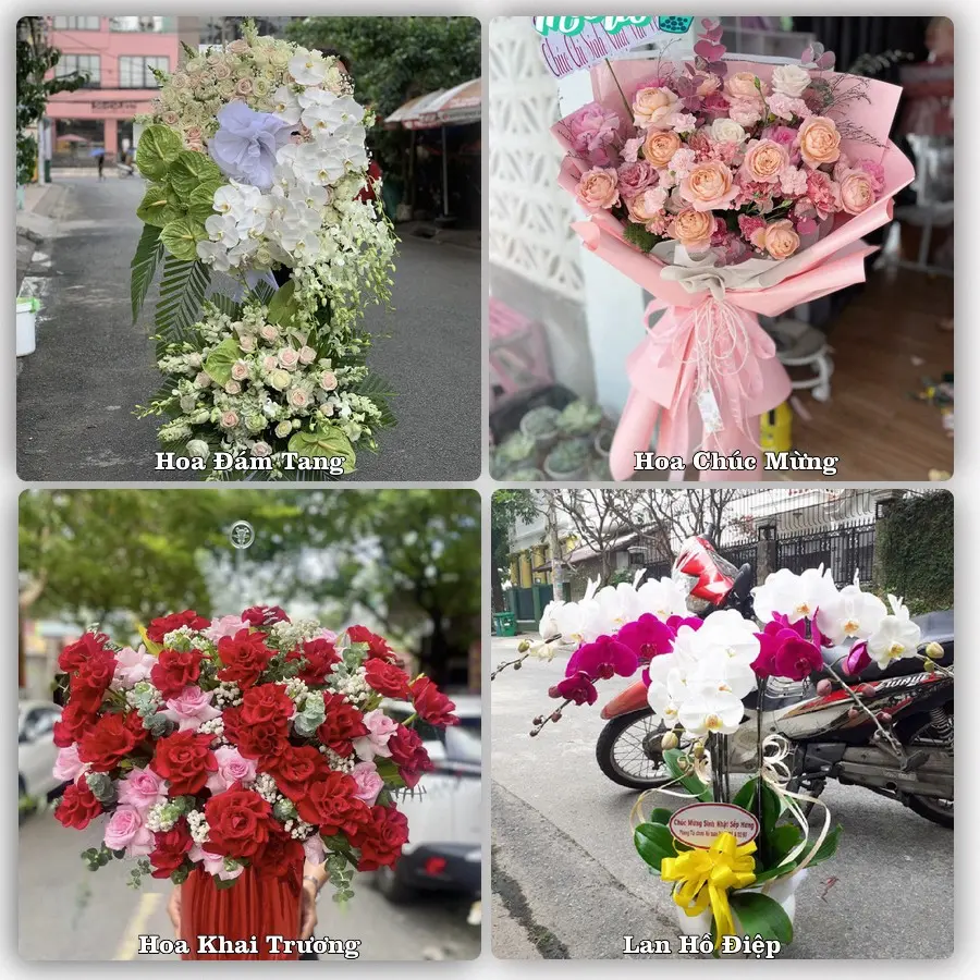 Mẫu hoa tươi dành cho khách đặt hoa tại Thanh Lãng, Bình Xuyên