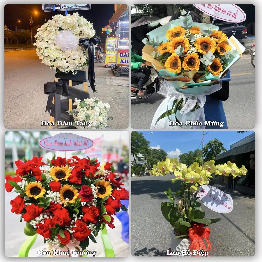 Mẫu hoa tươi dành cho khách đặt hoa tại Thạnh Mỹ, Nam Giang