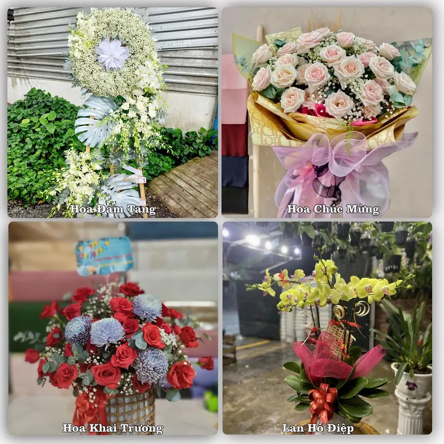 Mẫu hoa tươi dành cho khách đặt hoa tại Thiên Cầm, Cẩm Xuyên