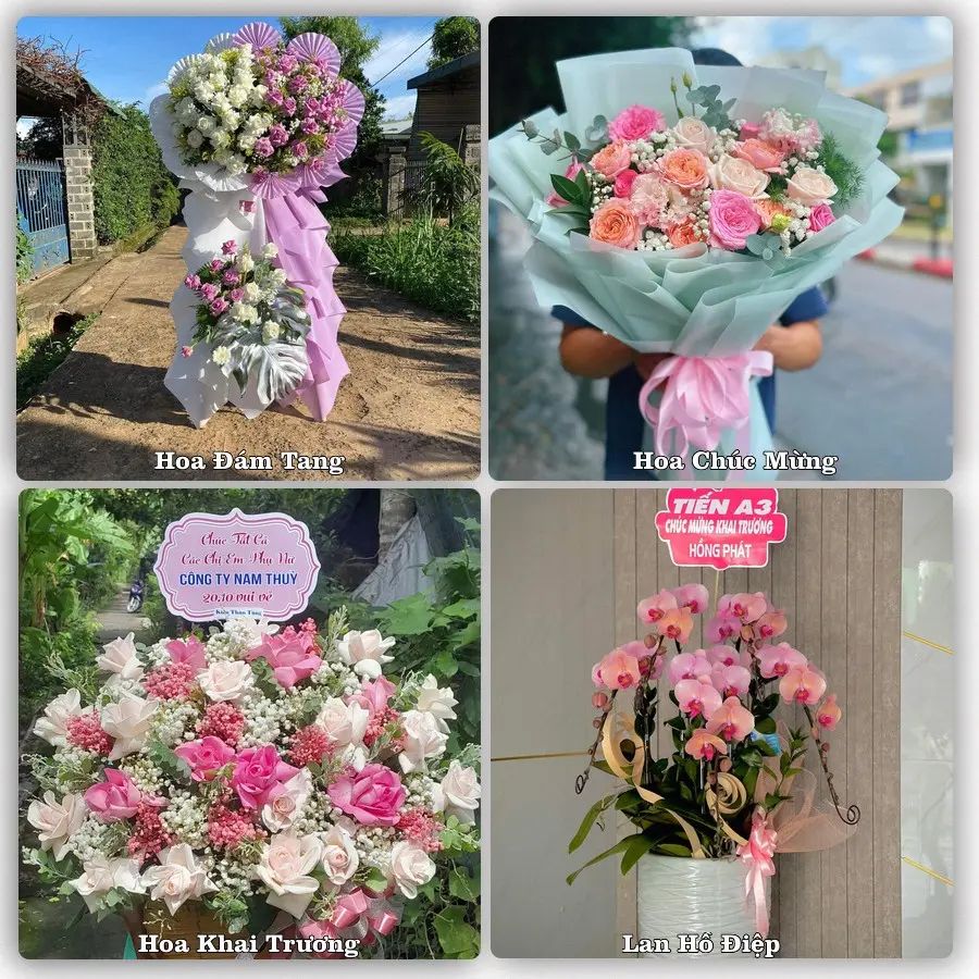 Mẫu hoa tươi dành cho khách đặt hoa tại Tĩnh Túc, Nguyên Bình
