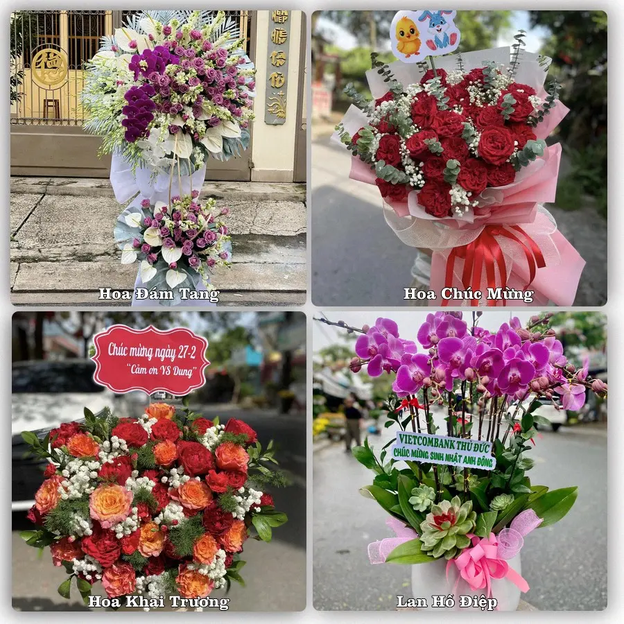 Mẫu hoa tươi dành cho khách đặt hoa tại Trà My, Bắc Trà My