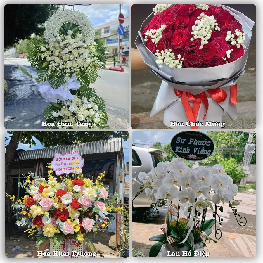 Mẫu hoa tươi dành cho khách đặt hoa tại Tứ Trưng, Vĩnh Tường