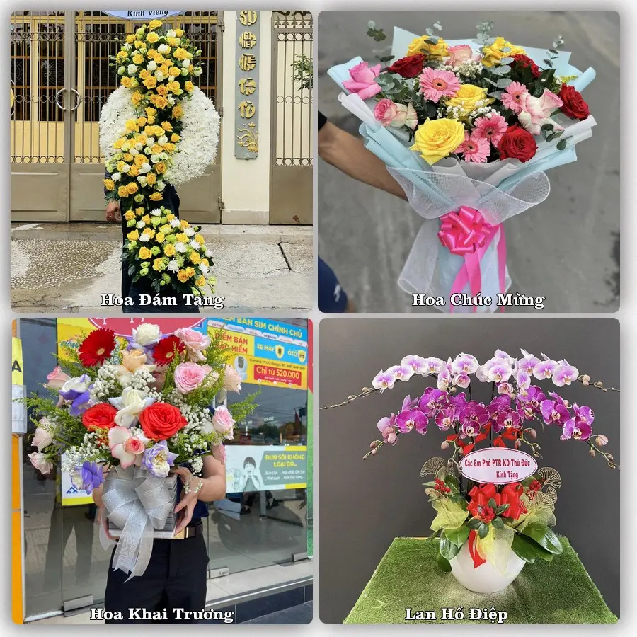 Mẫu hoa tươi dành cho khách đặt hoa tại Tuần Giáo