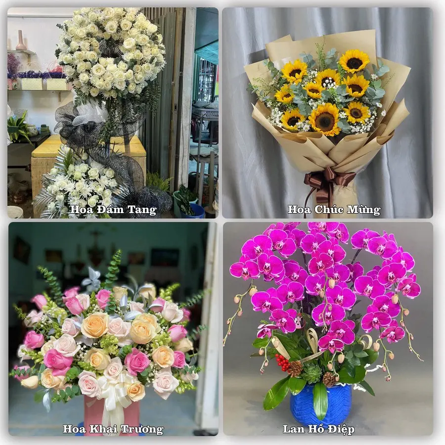 Mẫu hoa tươi dành cho khách đặt hoa tại Vân Canh