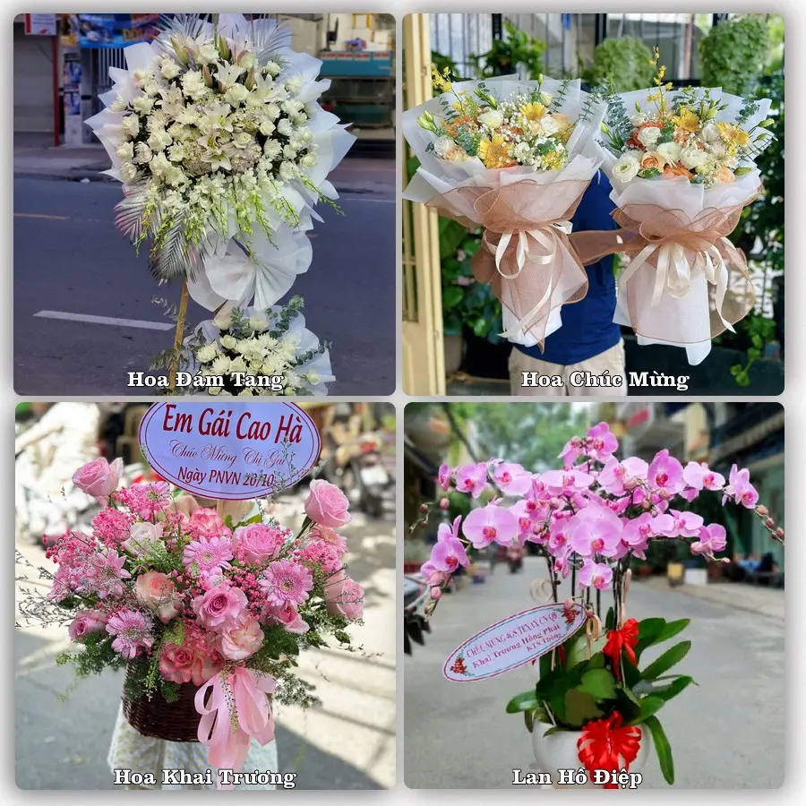 Mẫu hoa tươi dành cho khách đặt hoa tại Võ Xu, Đức Linh