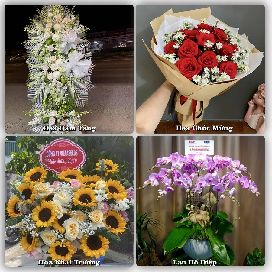 Mẫu hoa tươi dành cho khách đặt hoa tại Yên Lập