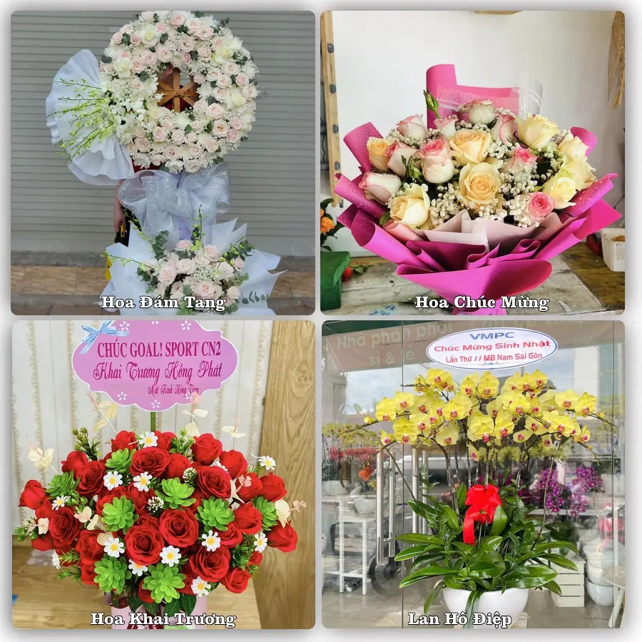 Mẫu hoa tươi dành cho khách đặt hoa tại Yên Phú, Bắc Mê