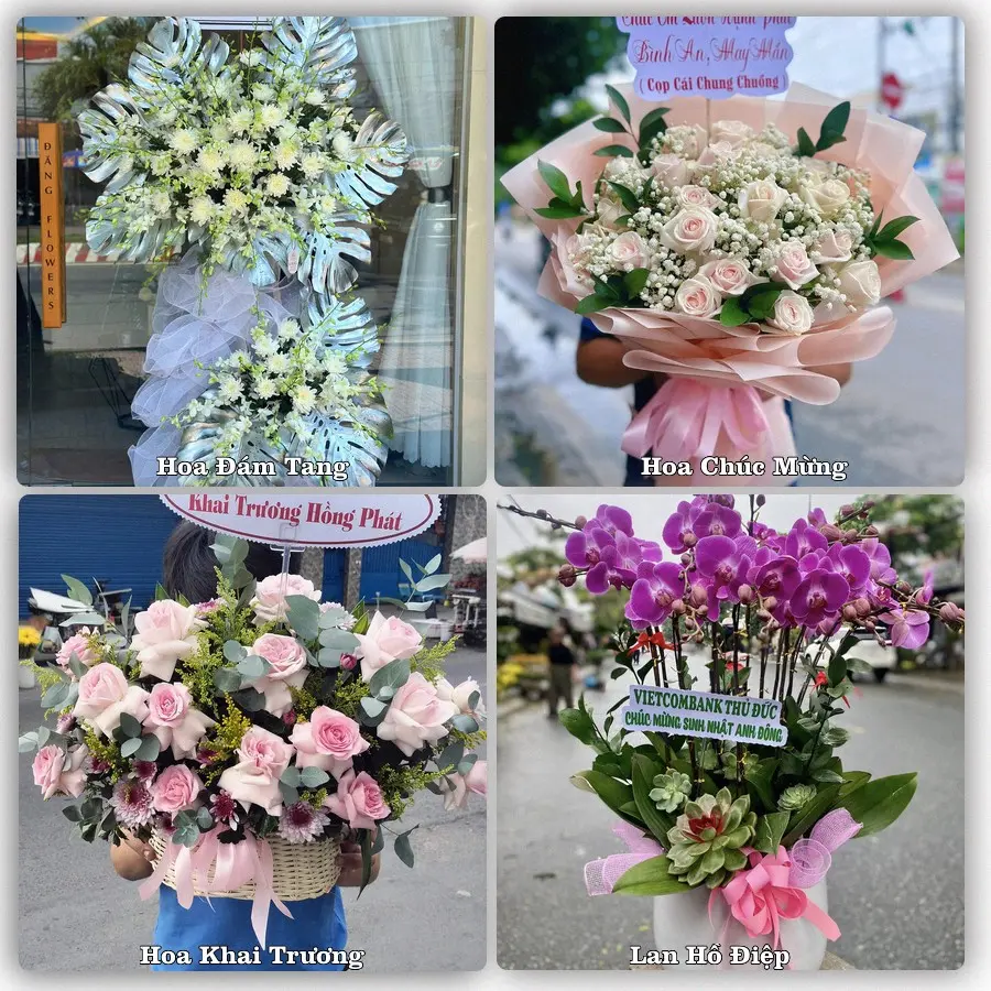 Mẫu hoa tươi dành cho khách đặt hoa tại Yên Thành