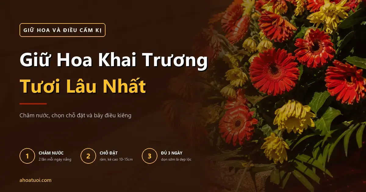 Cách Giữ Hoa Khai Trương Tươi Lâu Nhất Và Những Điều Cấm Kị