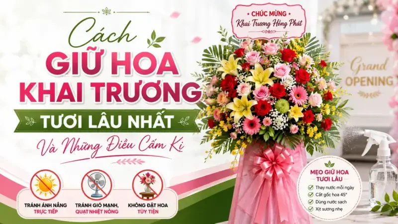 Cách Giữ Hoa Khai Trương Tươi Lâu Nhất Và Những Điều Cấm Kị