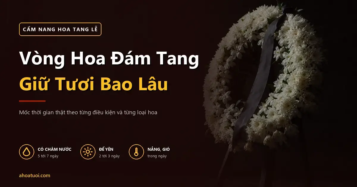 Vòng Hoa Đám Tang Giữ Tươi Được Bao Lâu?